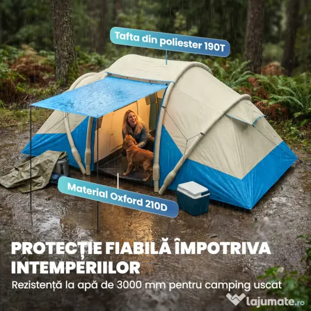 Outsunny Cort gonflabil rapid de montat, refugiu de aer, cort de camping | Aosom Romania