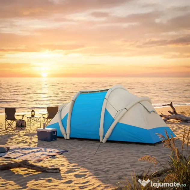 Outsunny Cort gonflabil rapid de montat, refugiu de aer, cort de camping | Aosom Romania