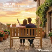 Outsunny Bancă de Grădină pentru 2 Persoane, Bancă de Exterior cu Lamele din Lemn de Molid, Stil Country, Bancă pentru Terasă, Patio și Curte, 150x57x93 cm, Culoare Teak | Aosom Romania