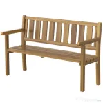 Outsunny Bancă de Grădină pentru 2 Persoane, Bancă de Exterior cu Lamele din Lemn de Molid, Stil Country, Bancă pentru Terasă, Patio și Curte, 150x57x93 cm, Culoare Teak