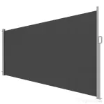 Outsunny Paravan Lateral Retractabil Impermeabil și UV50+, din Aluminiu, Oțel și Poliester, 420x185 cm, Gri Închis