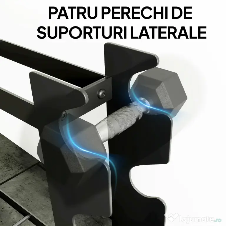 SPORTNOW suport pentru gantere, rastel pentru greutăți, organizator pentru greutăți, suport fitness, organizator pentru sala de sport | Aosom Romania