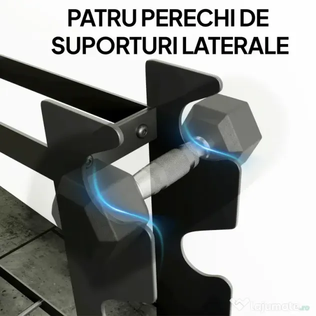 SPORTNOW suport pentru gantere, rastel pentru greutăți, organizator pentru greutăți, suport fitness, organizator pentru sala de sport | Aosom Romania