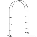 Outsunny Arc de Grădină din Metal cu Bază pentru Plante Cățărătoare pentru Ceremonii, Aniversări și Evenimente, Negru