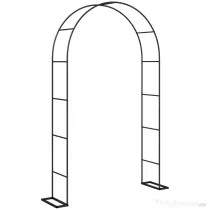Outsunny Arc de Grădină din Metal cu Bază pentru Plante Cățărătoare pentru Ceremonii, Aniversări și Evenimente, Negru