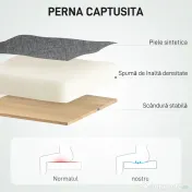 HOMCOM Scaun de Birou Masaj cu 6 Puncte, Încălzire și Suport pentru Picioare, Scaun Ergonomic Rabatabil Rotativ din Stofă Tip In Respirabil cu Telecomandă și Înălțime Reglabilă, Gri | Aosom Romania
