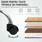 HOMCOM Scaun de Birou Masaj cu 6 Puncte, Încălzire și Suport pentru Picioare, Scaun Ergonomic Rabatabil Rotativ din Stofă Tip In Respirabil cu Telecomandă și Înălțime Reglabilă, Gri | Aosom Romania