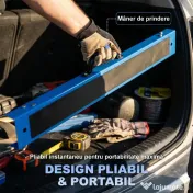 HOMCOM Set 2 Capre de Lucru Pliabile cu Suprafață Antiderapantă EVA pentru Tăiere Lemn, Albastru și Negru 