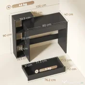 HOMCOM birou mic, scrin, stație de lucru, polițe | Aosom Romania 