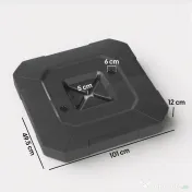 Outsunny Set 2 Greutăți pentru Baza Umbrelei, Bază pentru Umbrelă din HDPE, Reumplibilă cu 80 kg Apă sau 105 kg Amestec Nisip și Apă, 101x101x12 cm, Negru | Aosom Romania 