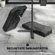 Outsunny Set 2 Greutăți pentru Baza Umbrelei, Bază pentru Umbrelă din HDPE, Reumplibilă cu 80 kg Apă sau 105 kg Amestec Nisip și Apă, 101x101x12 cm, Negru | Aosom Romania 