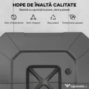 Outsunny Set 2 Greutăți pentru Baza Umbrelei, Bază pentru Umbrelă din HDPE, Reumplibilă cu 80 kg Apă sau 105 kg Amestec Nisip și Apă, 101x101x12 cm, Negru | Aosom Romania 