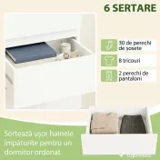 HOMCOM comoda îngustă cu sertare | Aosom Romania 