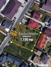 Teren intravilan Gavana Platou - 1150 mp, deschidere 29 m...
