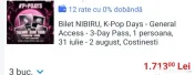 K-Pop Nibiru 3 bilete K Pop Kpop negociabil 