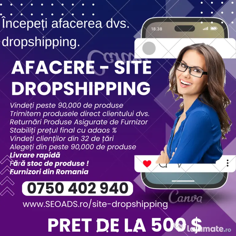 Creare Site Web Profesionale - Magazine Online la Cheie- Plata in RATE
