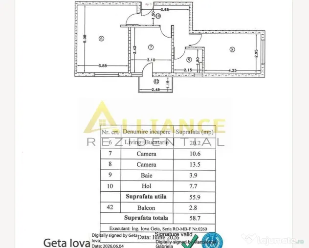 Leordeni Apartament 3 camere cu parcare inclusa