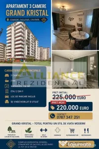 APARTAMENT 3 CAMERE | GRAND KRISTAL | 108 MP | PARCARE IN... 