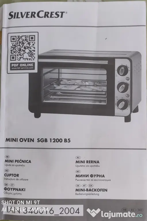 Cuptor electric Silver Crest 1200 B5