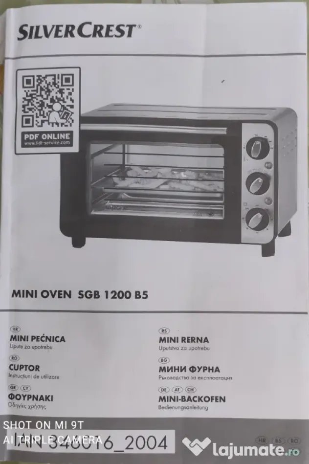 Cuptor electric Silver Crest 1200 B5