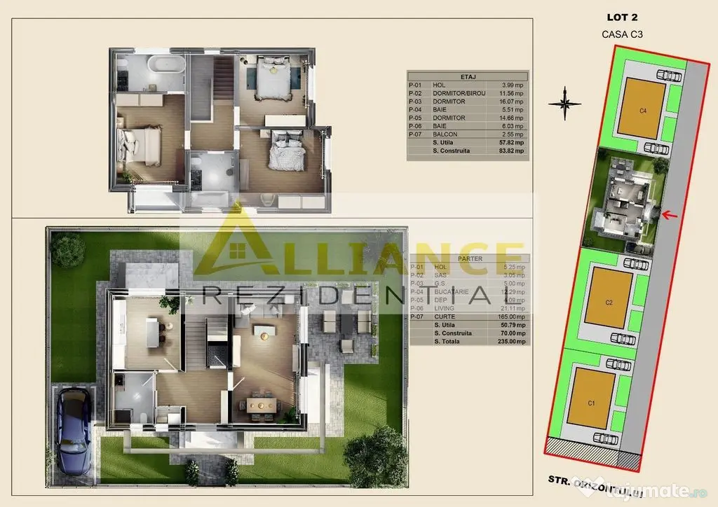 Vila individuala 4 camere locatie Popesti Leordeni