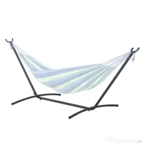 Outsunny Suport Schelet pentru Hamac Reglabil Max. 150 Kg, Negru, 280x120x110cm