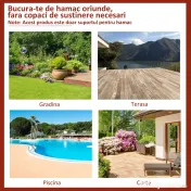 Outsunny Suport Schelet pentru Hamac Reglabil Max. 150 Kg, Negru, 280x120x110cm