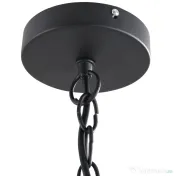 HOMCOM Candelabru Suspendat si Impletit pentru Tavan, Lustra din Otel cu 5 Sfesnice, Plafoniera suspendata, 158x45Hcm Negru