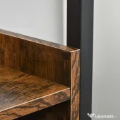 HOMCOM Dulap Vinuri Stil Industrial, Mini-Cramă pentru 9 Sticle cu Suport Pahare și Rafturi Depozitare, 52L x 40P x 113A cm 