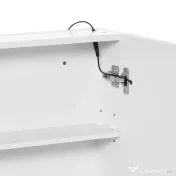 HOMCOM Dulapior de Baie cu 1 Usa, Oglindă și Lumini LED cu Touch și Reglare Intensitate 60 x 50 x15cm 