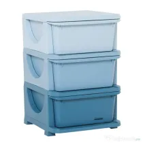 HOMCOM dulap cu 3 sertare, din plastic, 37x37x56.5