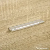 HOMCOM Comodă cu 4 Sertare, Mânere din Aluminiu și Structură din Lemn, 76x35x72cm, Alb și Stejar 