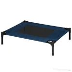 PawHut pat pentru caini, 76x61x18cm, albastru si negru