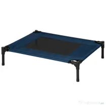 PawHut pat pentru caini, 76x61x18cm, albastru si negru