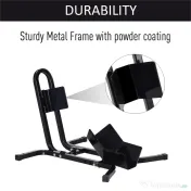 HOMCOM Blocator pentru Roata Motocicletei, Reglabil pe 3 Niveluri, max 250 kg, din Metal, 60x55x43 cm, Negru 