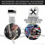 HOMCOM Blocator pentru Roata Motocicletei, Reglabil pe 3 Niveluri, max 250 kg, din Metal, 60x55x43 cm, Negru 