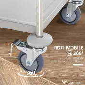 HOMCOM Carucior Pentru Bauturi Racoritoare de Bucatarie 2 Rafturi in Otel Inox 71x41x81cm