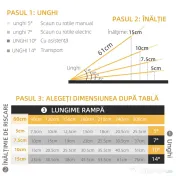HOMCOM Rampă pliabilă pentru scaun cu rotile din aluminiu cu margini exterioare, 61x74x5 cm, argintiu