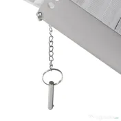 HOMCOM Rampă pliabilă pentru scaun cu rotile din aluminiu cu margini exterioare, 61x74x5 cm, argintiu
