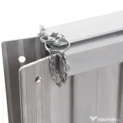 HOMCOM Rampă pliabilă pentru scaun cu rotile din aluminiu cu margini exterioare, 61x74x5 cm, argintiu