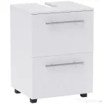 HOMCOM Dulap Sottolavabo pentru Baie cu Sertar și Dulap, Dulap Compact cu Decupaj în U, Mobilier Baie Modern și Economisire Spațiu, Potrivit pentru Lavoare fără Coloană, 41,5x35,5x59 cm, Alb