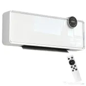 HOMCOM Aerotermă Electrică Ceramică de Perete 2000W cu 3 Moduri, Temperatură Reglabilă, Timer și Telecomandă, Alb
