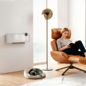 HOMCOM Aerotermă Electrică Ceramică de Perete 2000W cu 3 Moduri, Temperatură Reglabilă, Timer și Telecomandă, Alb