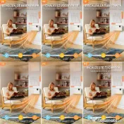 HOMCOM Aerotermă Electrică Ceramică de Perete 2000W cu 3 Moduri, Temperatură Reglabilă, Timer și Telecomandă, Alb