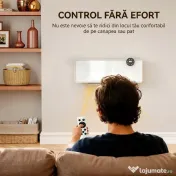 HOMCOM Aerotermă Electrică Ceramică de Perete 2000W cu 3 Moduri, Temperatură Reglabilă, Timer și Telecomandă, Alb
