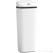 HOMCOM Coș de gunoi cu senzor infraroșu, 50L, 2 moduri de deschidere, suprafață antiamprentă, alb 