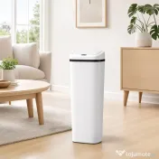 HOMCOM Coș de gunoi cu senzor infraroșu, 50L, 2 moduri de deschidere, suprafață antiamprentă, alb 