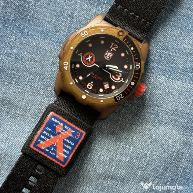 Luminox Bear Grylls #tide 3720 Series • "Never Give Up" • Survival Rule of 3