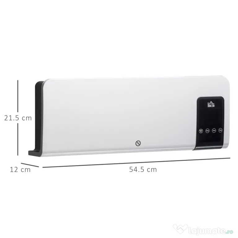 Homcom incalzitor Electric de Perete – 1000/2000W, Timer & Oscilatie