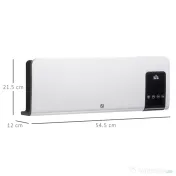 Homcom incalzitor Electric de Perete – 1000/2000W, Timer & Oscilatie 